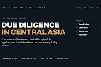 run due diligence on companies in central asia and the south caucasus