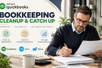 clean up quickbook online bookkeeping, catch up transactions and reconcilation
