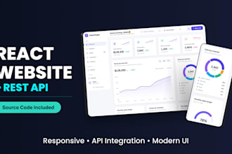 build a responsive react website with rest API integration