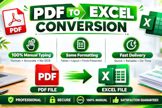 convert PDF to excel accurately in 2 hours, scanned PDF perfectly