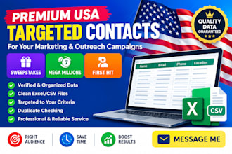 give fresh hot converting usa sweep lead,rich elderly citizen,mega million leads