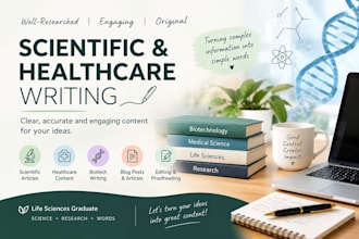write engaging scientific and healthcare articles and content