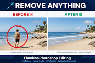 remove unwanted person and object from photo