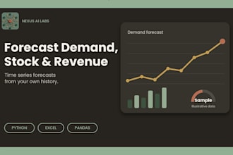 build a time series forecast for your demand, inventory or revenue