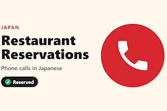 call restaurants and shops in japan to make reservations for you