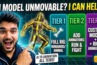 rig and animate your 3d model or ai generated character