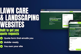 build a lead generating website for lawn care and landscaping