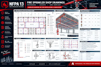 create professional nfpa 13 fire sprinkler shop drawings