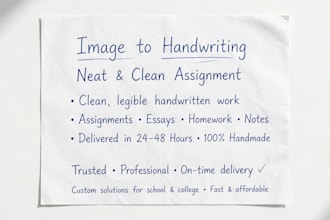 convert image to handwritten assignment and notes