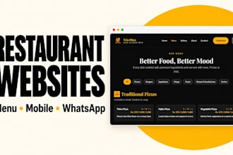 design and build a restaurant website with menu and whatsapp