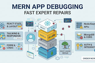 fix react, node js and mern bugs