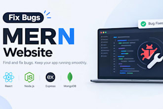 fix react, node js and mern bugs