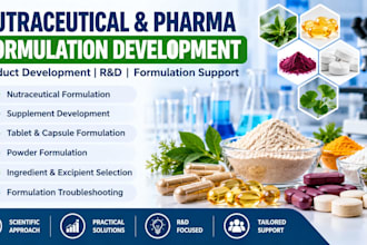 develop nutraceutical and pharma products and provide formulation support