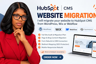 migrate your website to hubspot cms from wordpress wix or webflow