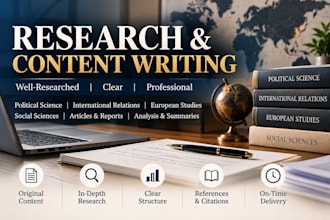 write well researched academic and professional content