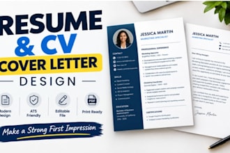 design a professional resume CV and cover letter