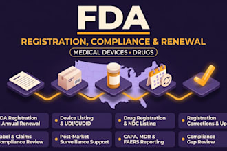 handle fda registration and compliance and renewal