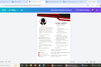 create a professional ats friendly CV or resume