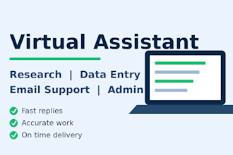be your virtual assistant for data entry and online research