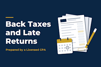 file back taxes, late US tax return, request irs penalty relief as CPA