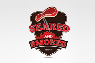 make grill seared smoked restaurant logo