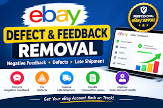 remove ebay feedback, defects, late shipment and transaction defects