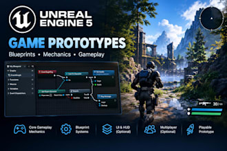 build a playable unreal engine game prototype with blueprints