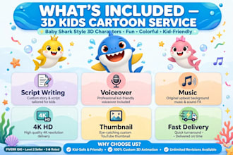 create 3d kids cartoon videos using ai animation