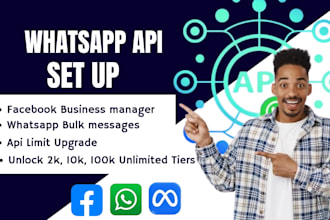 set up fesh facebook bm 2k to 200k limit bm5 bm2500 for whatsapp api
