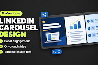 do linkedin carousel design, carousel post and social media post design