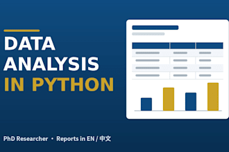 do data analysis and statistics in python with charts and report