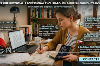 translate any document, post or online content between english and polish