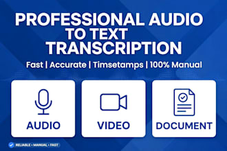 transcribe audios, videos and texts