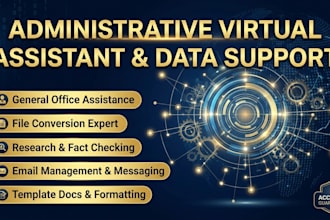 be your administrative virtual assistant for admin tasks