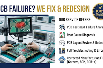 test review any failed pcb, redesign troubleshoot fix existing pcb layout error