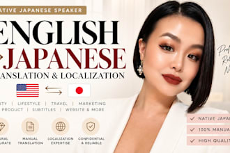 translate and localize english into natural japanese