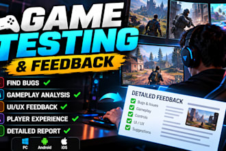 test your game and find bugs before your players do