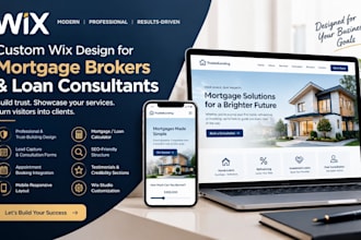 wix website for mortgaga brokers website design loan consultants website design