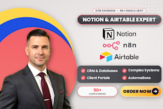 setup notion, project management airtable n8n integration
