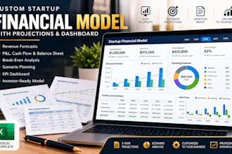build a startup financial model with projections and dashboard