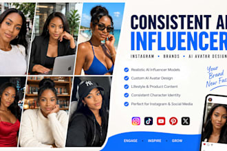 create a stunning ai model fanvue ai influencer for instagram sfw, nsfw