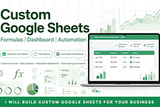create google sheets with formulas and dashboard