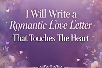 write heart felt love letter, apology letter and poems