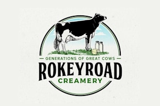 make christ centered family farm logo with dairy products