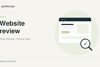 review your website for clarity, usability, and stronger copy