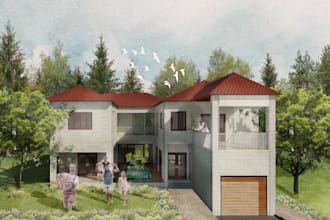 create 3d models in sketchup and revit with  renders