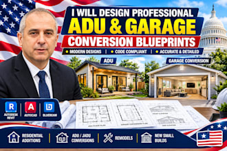 design professional adu and garage conversion blueprints