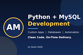 develop custom python applications and mysql databases