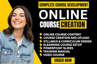 create online course content, curriculum and develop your online course