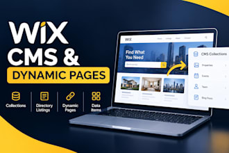 build wix cms database collection directory listings dynamic pages data items